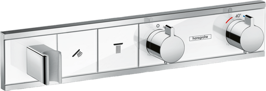 Термостатический смеситель на 2 потребителя Hansgrohe RainSelect для душа (внешняя часть)
