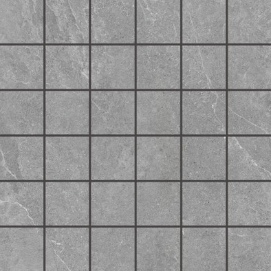 Мозаика Bonaparte Ground Grey керамогранит 30х30 см матовая чип 48х48 мм, серый