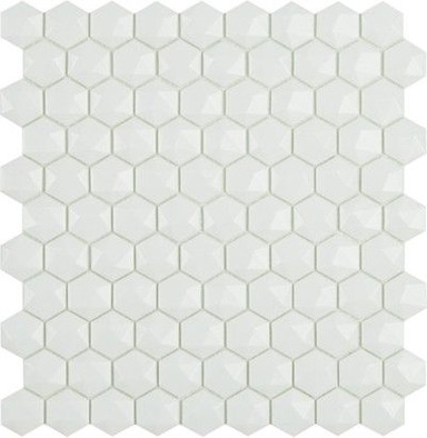 Мозаика Hex Nordic № 910 Белый (на сетке)