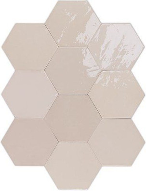 Настенная плитка Zellige Hexa Nude (122080) 10,8х12,4 Wow глянцевая керамическая