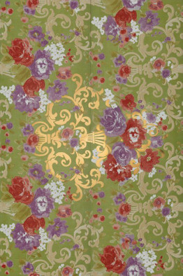 Декор Fioritura Oro Su Verde (1сет=2шт.) керамический