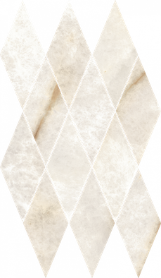 Мозаика Stellaris Crystal Pure Mosaico Diamond керамогранит 28х48 см Italon полированная, бежевый 620110000205