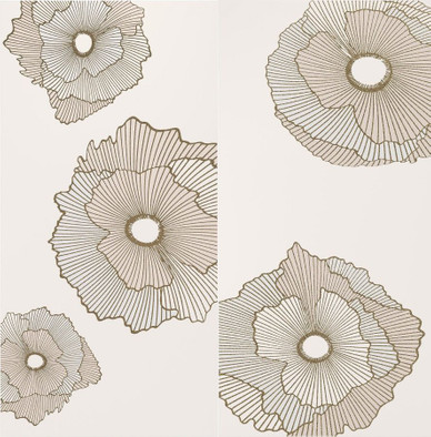 Панно Mono Golden Flowers 60х60 (компл. из 2 шт) глянцевое керамическое фото Панно Mono Golden Flowers 60х60 (компл. из 2 шт) глянцевое керамическое