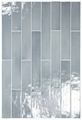 Настенная плитка Manacor Blue Moon 6.5x40 глянцевая керамическая