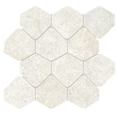 Мозаика Supergres Kalkarea White Mos. Shape 30,5x30,8 керамогранит матовая бежевый, белый KWMS
