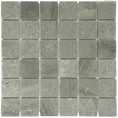 Мозаика Marble Mosaic Cinderella stone Mat камень 30.5х30.5 см матовая чип 48х48 мм, серый