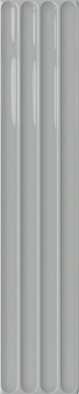 Настенная плитка Plinto In Grey Gloss 10.7х54.2 DNA Tiles  глянцевая, рельефная (структурированная) керамическая 78803286