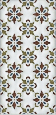 Декор STG/B619/16000 Клемансо Орнамент 7.4x15 Kerama Marazzi глянцевый керамический