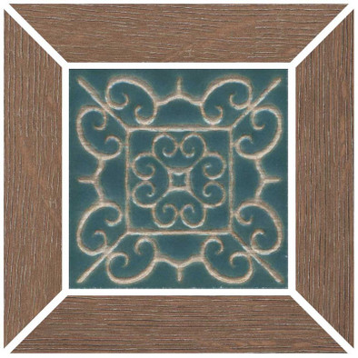 Декор ID156 Тровазо наборный коричневый матовый 13x13 Kerama Marazzi керамогранит