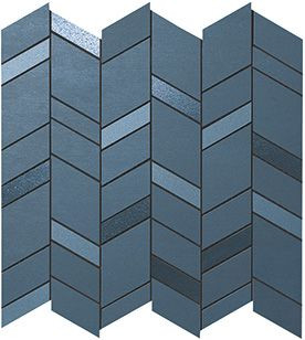 Мозаика Mek Blue Mosaico Chevron Wall (9MCU) керамика 30.5х30.5 см матовая, синий фото Мозаика Mek Blue Mosaico Chevron Wall (9MCU) керамика 30.5х30.5 см матовая, синий