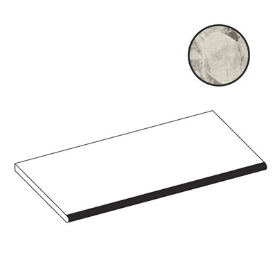 Ступень угловая Forte dei Marmi Ceppo Apuano Pearl Round Angolo Sx 30x60 керамогранит матовая Atlas Concorde 620090000988