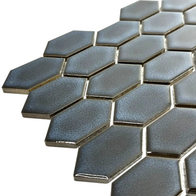 Мозаика Marble Mosaic Rombi Blue керамика 30.3х33 см матовая чип 35x48 мм, синий