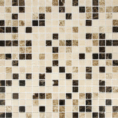 Мозаика Imagine Lab SGY4154Р камень 30.5х30.5 см матовая чип 15x15 мм, бежево-коричневая