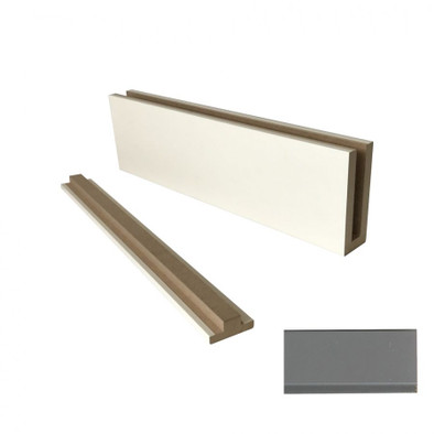 Брус 40х70 с заглушкой МДФ Ликорн темно-серый окрашенный