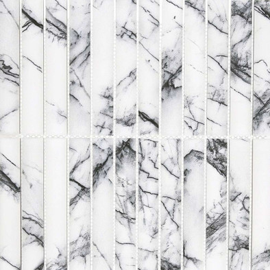 Мозаика Imagine Lab KST2-CLK керамика 30х29.6 см матовая, бело-черная, под мрамор