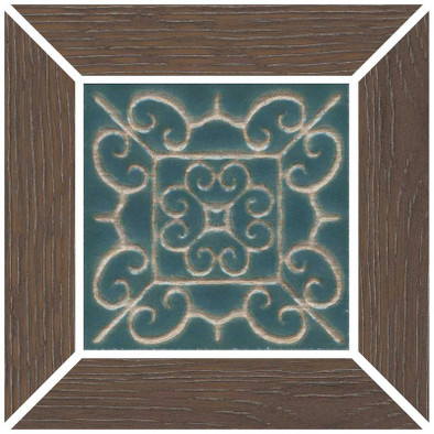 Декор ID154 Тровазо наборный коричневый светлый матовый 13x13 Kerama Marazzi керамогранит