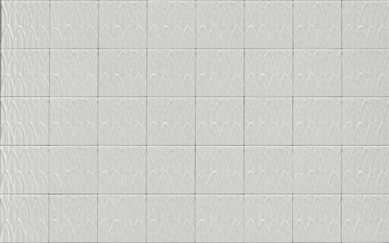 Керамогранит R9RD Struttura Foglia Bianco 3D 15x15 Marazzi Ragno глянцевый настенный УТ-00026530