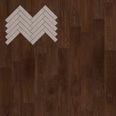 Паркетная доска Lab Arte Английская елка Дуб Рустик Бронза лак 500х110х14/3