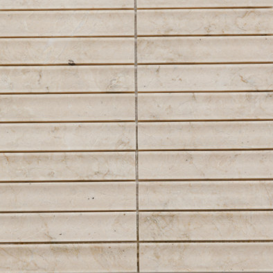 Мозаика Pixmosaic PIX 345 Capuccino, Concave, чип 30х151 мм, сетка 305х318х12 мм, матовая мрамор бежевый