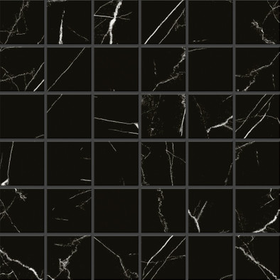 Мозаика MOG601 30x30 полированная керамогранит чип 5x5 мм, черный 68907
