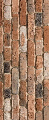 Настенная плитка Рядовой элемент Кирпич Кревский 27.14.Р (03), шов 12, 6.4х24.5 Охра Феодал рельефная (структурированная) 00000040002