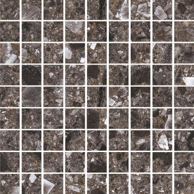 Мозаика K-333/MR/m01/300x300x9 керамогранит Kerranova Terrazzo матовая, коричневый