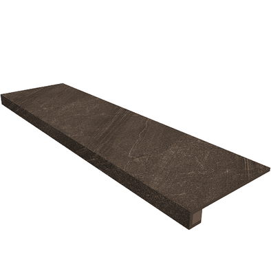 Комплект (Ступень GB04 (33x120x9) неполированная (прямоугол. бортик) без насечек + Подступенок (14,5x120x9)) керамогранит 74508