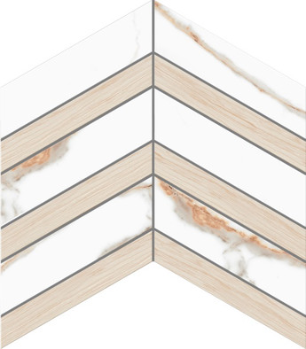 Мозаика SM03/SI03 Chevron 37,5x29x10 неполированный керамогранит, бежевый, белый 67303 фото Мозаика SM03/SI03 Chevron 37,5x29x10 неполированный керамогранит, бежевый, белый 67303