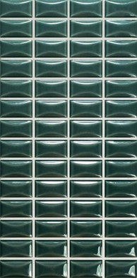 Настенная плитка 3D Bars Bevel Emerald Gloss 12.5х25 Wow глянцевая, рельефная (структурированная) керамическая УТ-00048735