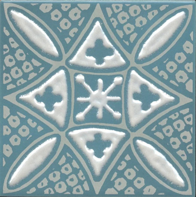 Декор KMD3STA020GN Бахия 2 Бирюзовый глянцевый 9,8x9,8x0,7 Kerama Marazzi керамический