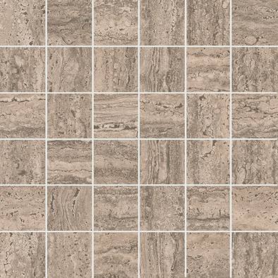 Мозаика Kerama Marazzi KMD2MSA010GR Про Травертин Декор Мозаичный Бежевый Тёмный матовый обрезной керамогранит 30х30 см