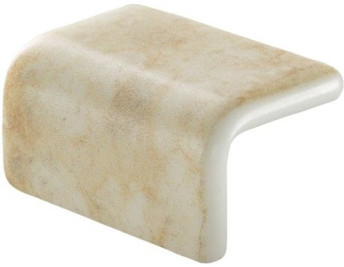 Мозаика Ezarri Corner Sandstone Safe стекло 3х5х2.5 см матовая, антислип чип 50х50 мм, бежевый