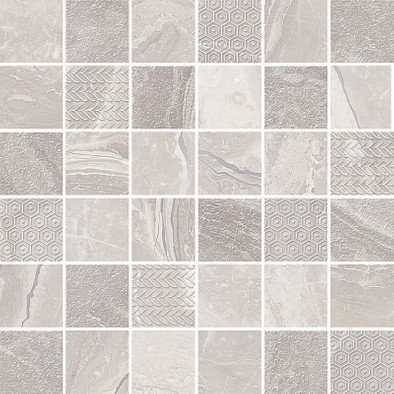 Мозаика Torino Ice Mosaic 30х30 керамика матовая, серый 923737