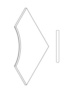 Блэк бортик 60x60 Угловой Закруглённый 30 Black Bor.60x60 Ang. Round 30 60x60 матовый