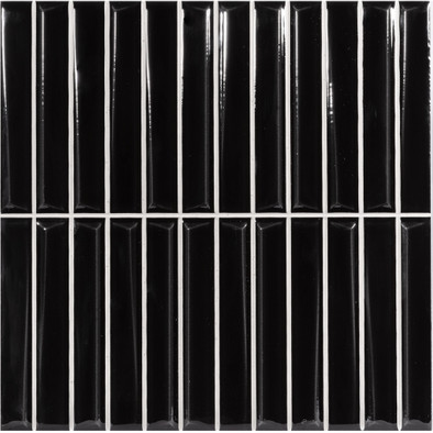Настенная плитка Melody Black 20x20 Monopole глянцевая керамическая 85685