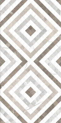 Настенная плитка GT123VG Siluet Белый Орнамент 25х50 Global Tile глянцевая керамическая 