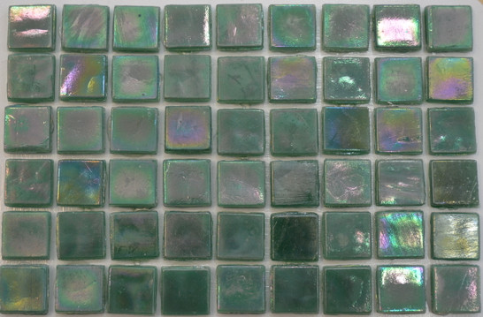 Мозаика Taurus-Lux-18 прокрашенная в массе стекло 32.7х32.7 см перламутровая чип 15х15 мм, зеленый
