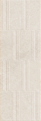 Настенная плитка Fabula Wall Travertino Cross Bianco Gentle 3D Str 33х100 Marazzi Italy матовая керамическая MP9P