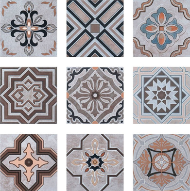 Плитка универсальная MIX Art Decor DC36 20x20 DeShun Ceramics матовая керамическая