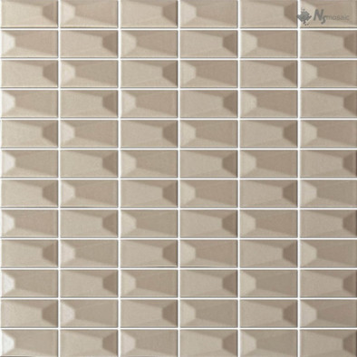 Мозаика NSmosaic R-361 керамика матовая 30х30 см чип 23х48 мм, коричневый