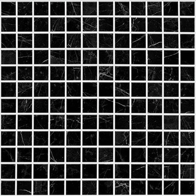 Мозаика Marquina (на сетке) 2.5x2.5 стекло 31.7х31.7