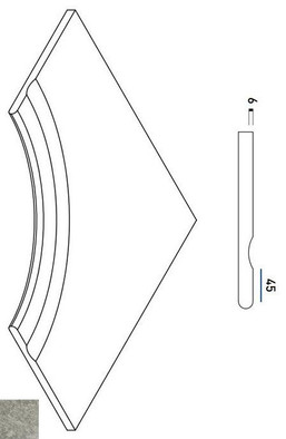 Керамогранит Rock Bor.60x60 Svasato Ang. Round 30/Рок Борт. 60x60 с выемкой Угл. Закр.30