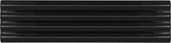 Настенная плитка Black Praria Glossy 5x20 Equipe глянцевая керамическая 28468