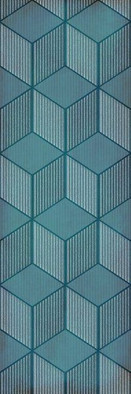 Декор 1664-0185 Парижанка Гексагон бирюзовый керамический