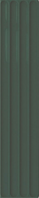 Настенная плитка Plinto In Green Gloss 10.7х54.2 DNA Tiles глянцевая, рельефная (структурированная) керамическая 78803284