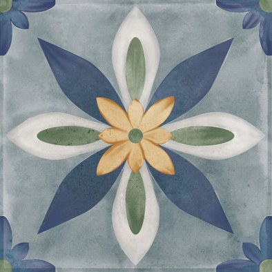 Керамогранит Veranda Belia 15х15 Nanda Tiles антискользящий (grip), матовый, рельефный (рустикальный) универсальная плитка 00000086188