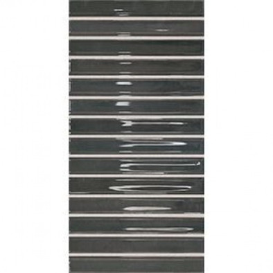 Настенная плитка Flash Bars Cool Graphite 12.5x25 DNA Tiles глянцевая керамическая 133477