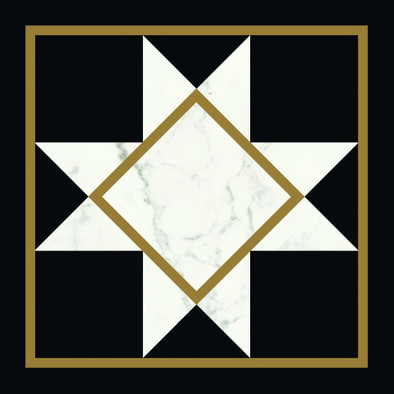 Декор Victorian Marble 45 Blck-Wht Gls 7R 20х20 Villeroy and Boch глянцевый керамический K1222MK0L0