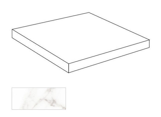 Ступень угловая Achk Scalino Angolare Venato Luc. 33x33 керамогранит