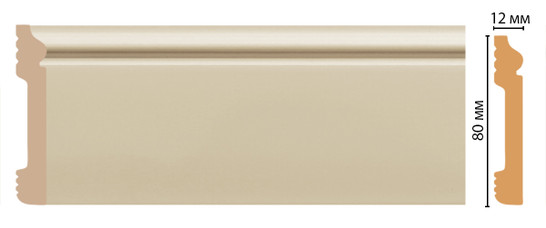 Плинтус напольный D005-61 ДМ Decomaster (79х13х2400 мм) 